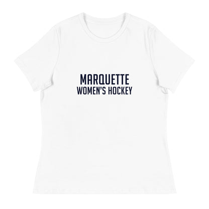 Performance | Women's Relaxed T Shirt | Marquette University Women's Hockey | Collegiate Front Logo