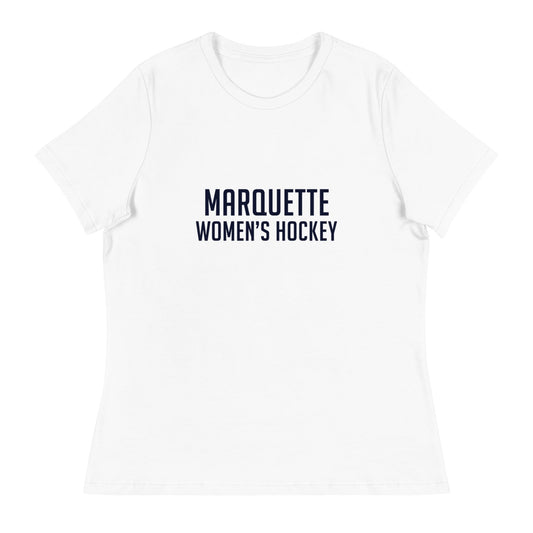 Performance | Women's Relaxed T Shirt | Marquette University Women's Hockey | Collegiate Front Logo