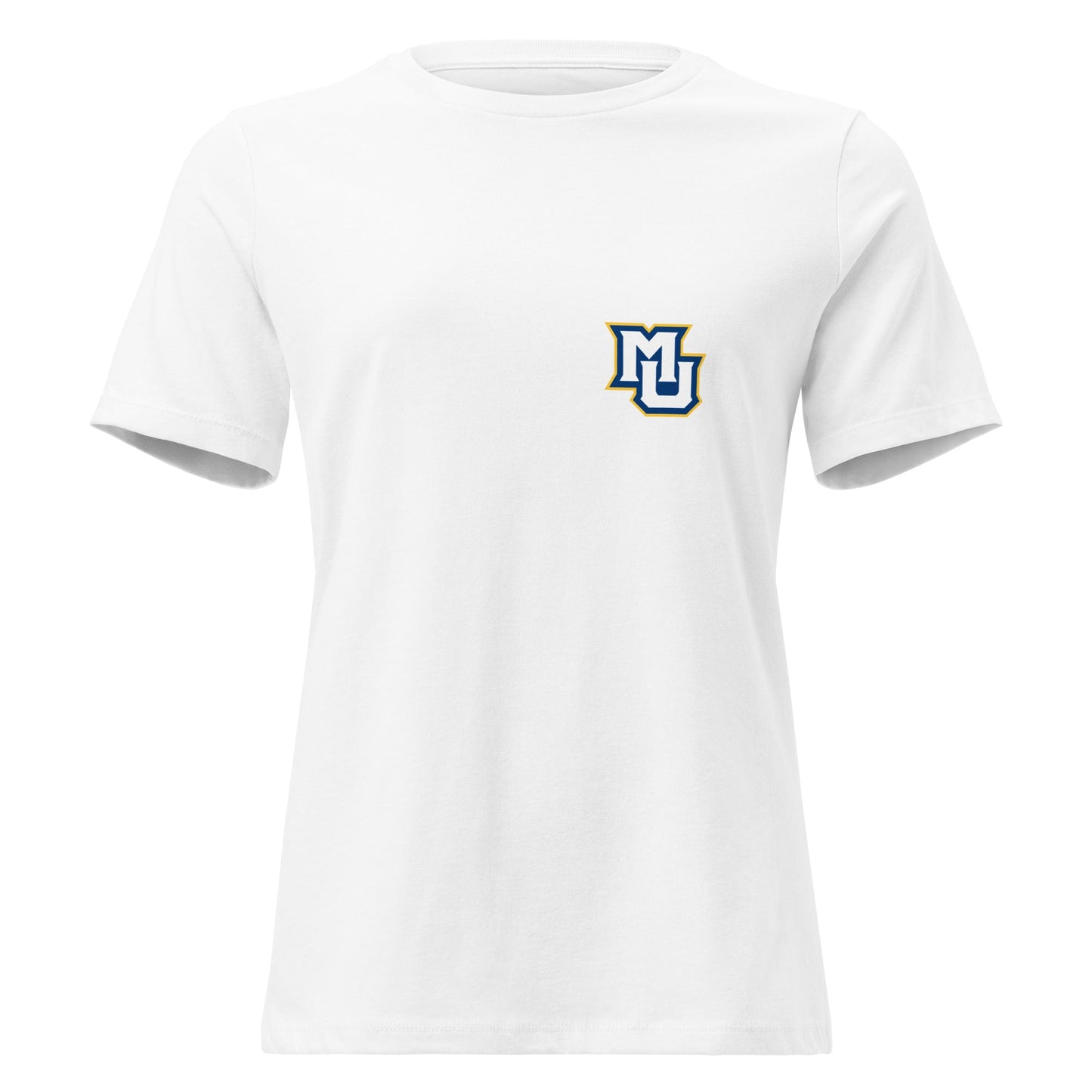 Performance | Women's Relaxed T Shirt | Marquette University Women's Hockey | MU Mark Backprint Logo
