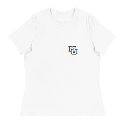 Performance | Women's Relaxed T Shirt | Marquette University Women's Hockey | MU Mark Backprint Logo
