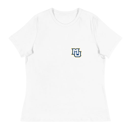 Performance | Women's Relaxed T Shirt | Marquette University Women's Hockey | MU Mark Backprint Logo