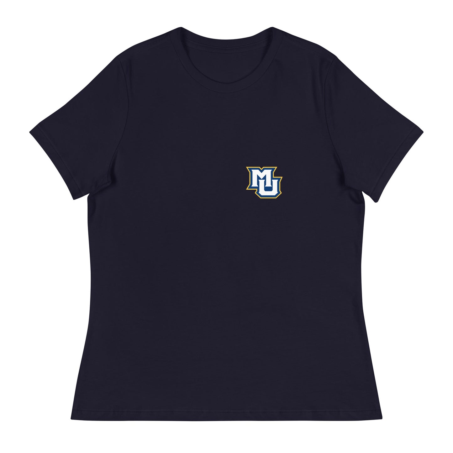 Performance | Women's Relaxed T Shirt | Marquette University Women's Hockey | MU Mark Backprint Logo