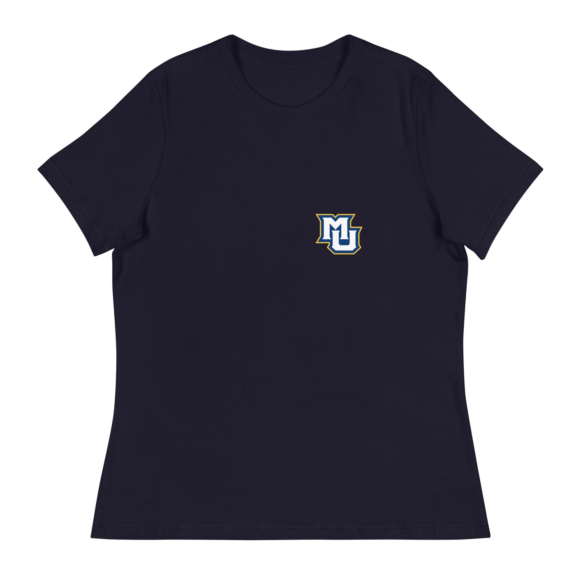 Performance | Women's Relaxed T Shirt | Marquette University Women's Hockey | MU Mark Backprint Logo