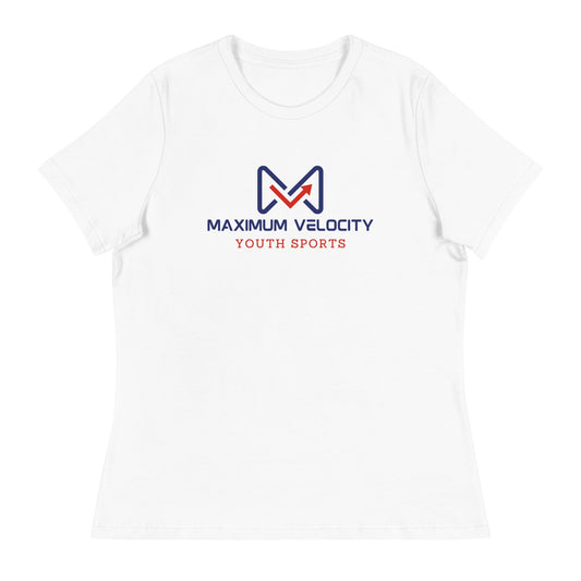 Performance | Women's Relaxed T Shirt | Maximum Velocity Youth Sports | Emblem Logo
