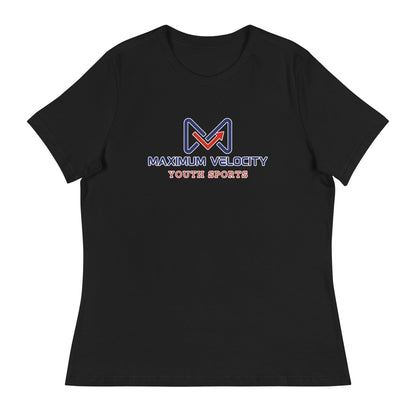 Performance | Women's Relaxed T Shirt | Maximum Velocity Youth Sports | Emblem Logo