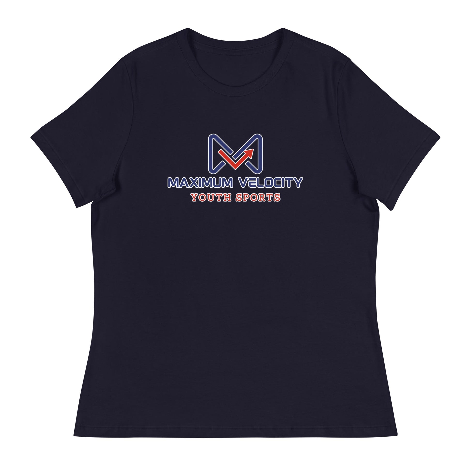 Performance | Women's Relaxed T Shirt | Maximum Velocity Youth Sports | Emblem Logo