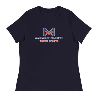 Performance | Women's Relaxed T Shirt | Maximum Velocity Youth Sports | Emblem Logo