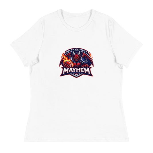 Performance | Women's Relaxed T Shirt | Merrimack Valley Mayhem | Overlord Crest Logo