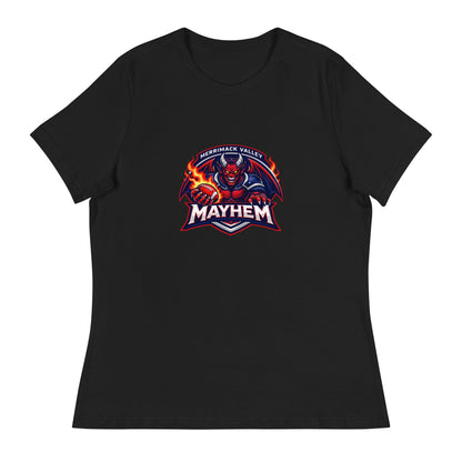 Performance | Women's Relaxed T Shirt | Merrimack Valley Mayhem | Overlord Crest Logo