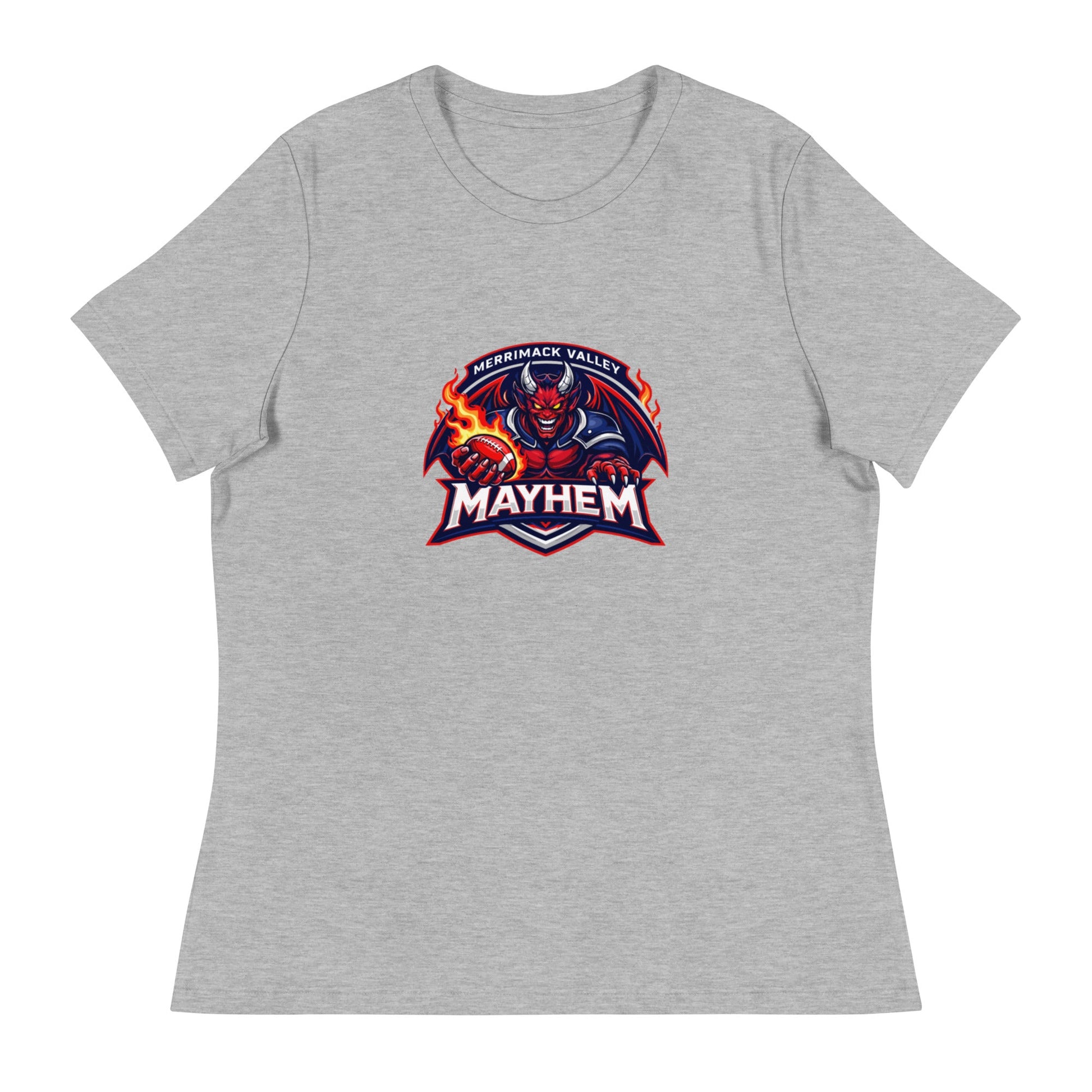 Performance | Women's Relaxed T Shirt | Merrimack Valley Mayhem | Overlord Crest Logo