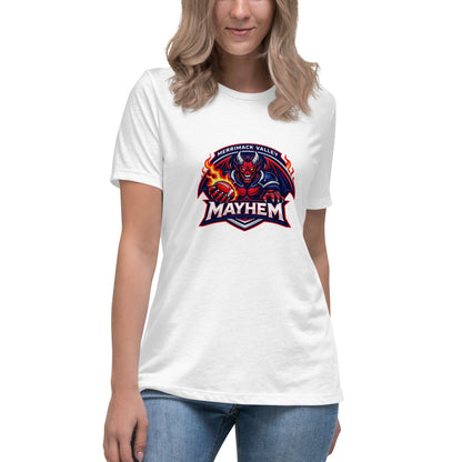 Performance | Women's Relaxed T Shirt | Merrimack Valley Mayhem | Overlord Crest Logo