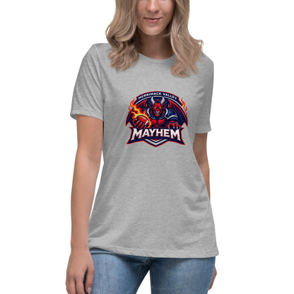 Performance | Women's Relaxed T Shirt | Merrimack Valley Mayhem | Overlord Crest Logo