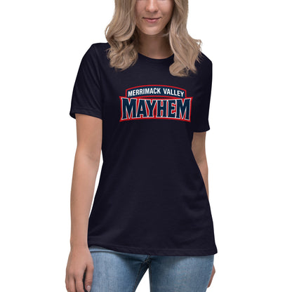 Performance | Women's Relaxed T Shirt | Merrimack Valley Mayhem | Script Logo