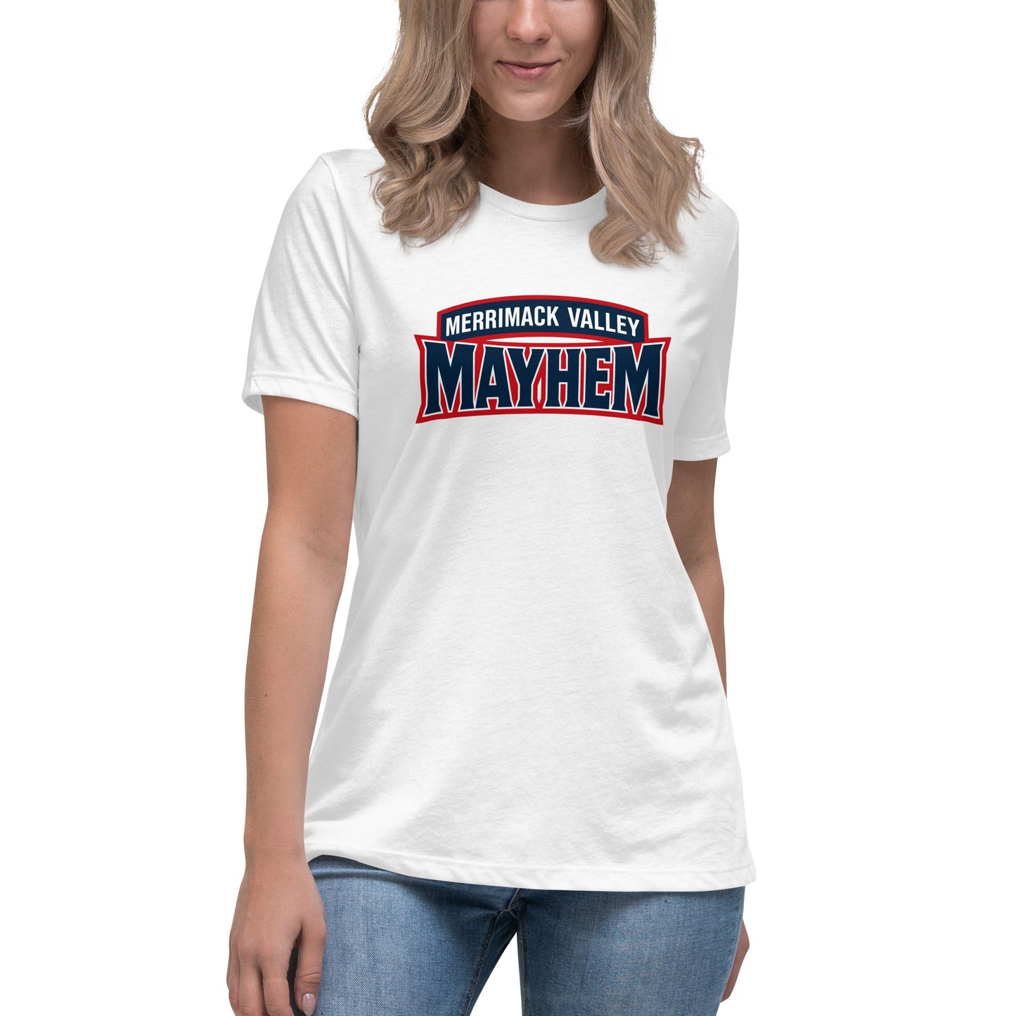 Performance | Women's Relaxed T Shirt | Merrimack Valley Mayhem | Script Logo