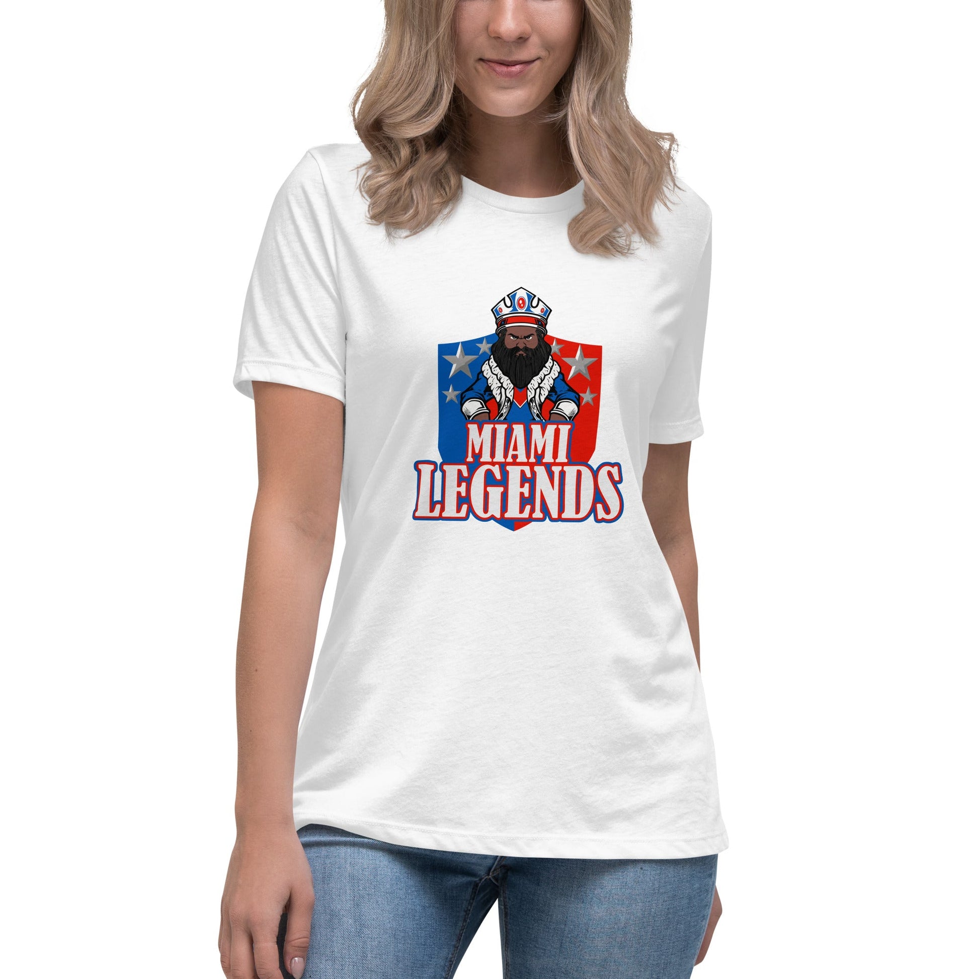Performance | Women's Relaxed T Shirt | Miami Legends Football | King Shield Logo