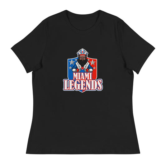Performance | Women's Relaxed T Shirt | Miami Legends Football | King Shield Logo