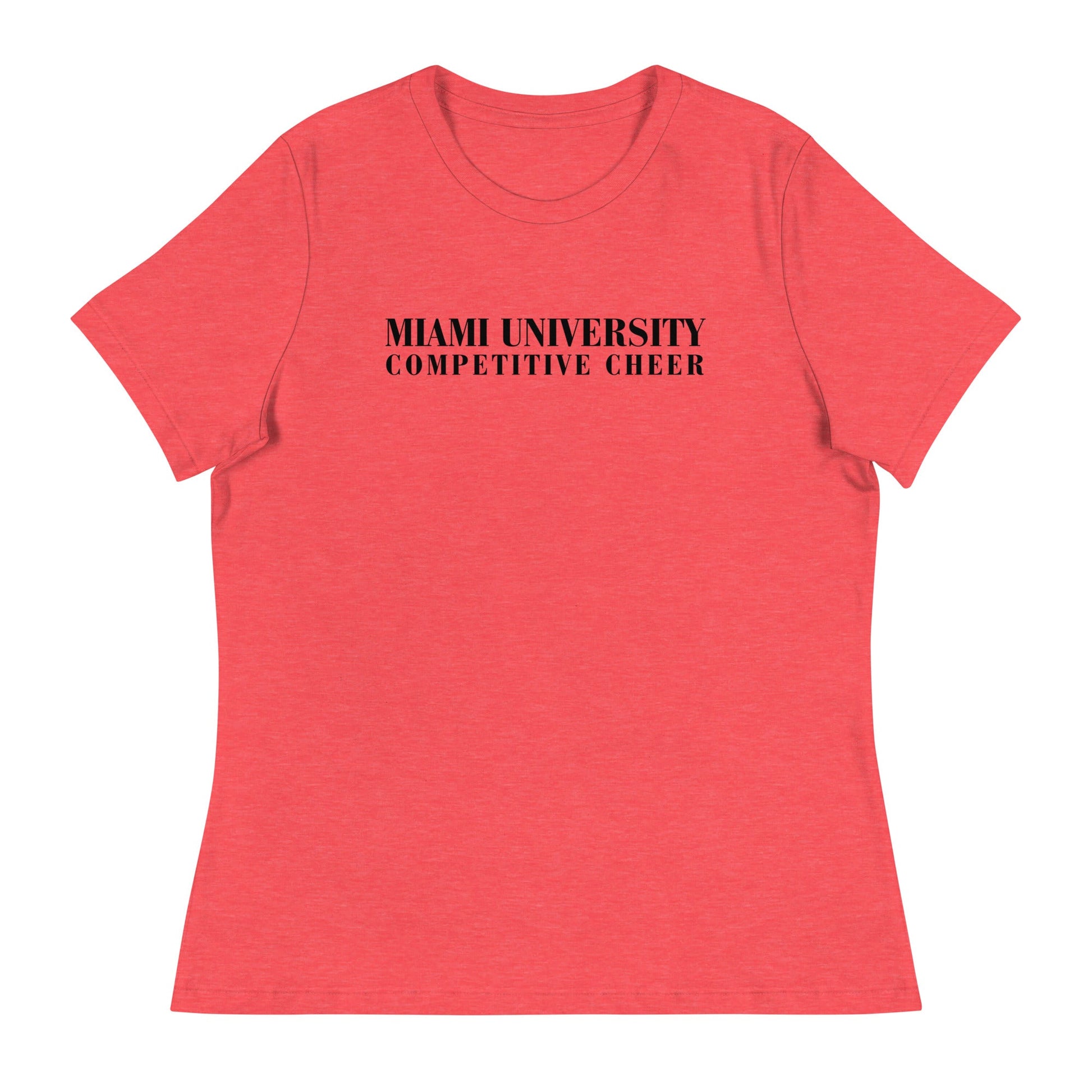 Performance | Women's Relaxed T Shirt | Miami University Competitive Cheer Team | Alt Logo