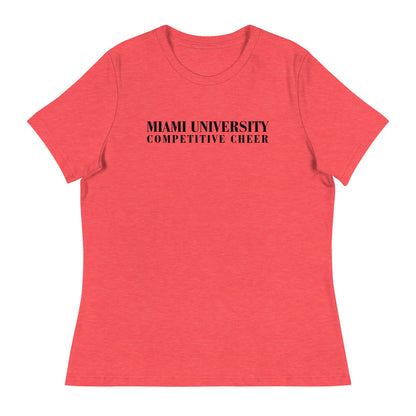Performance | Women's Relaxed T Shirt | Miami University Competitive Cheer Team | Alt Logo
