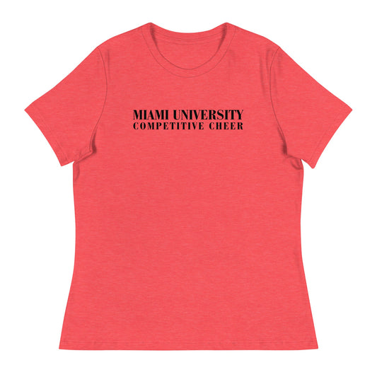 Performance | Women's Relaxed T Shirt | Miami University Competitive Cheer Team | Alt Logo
