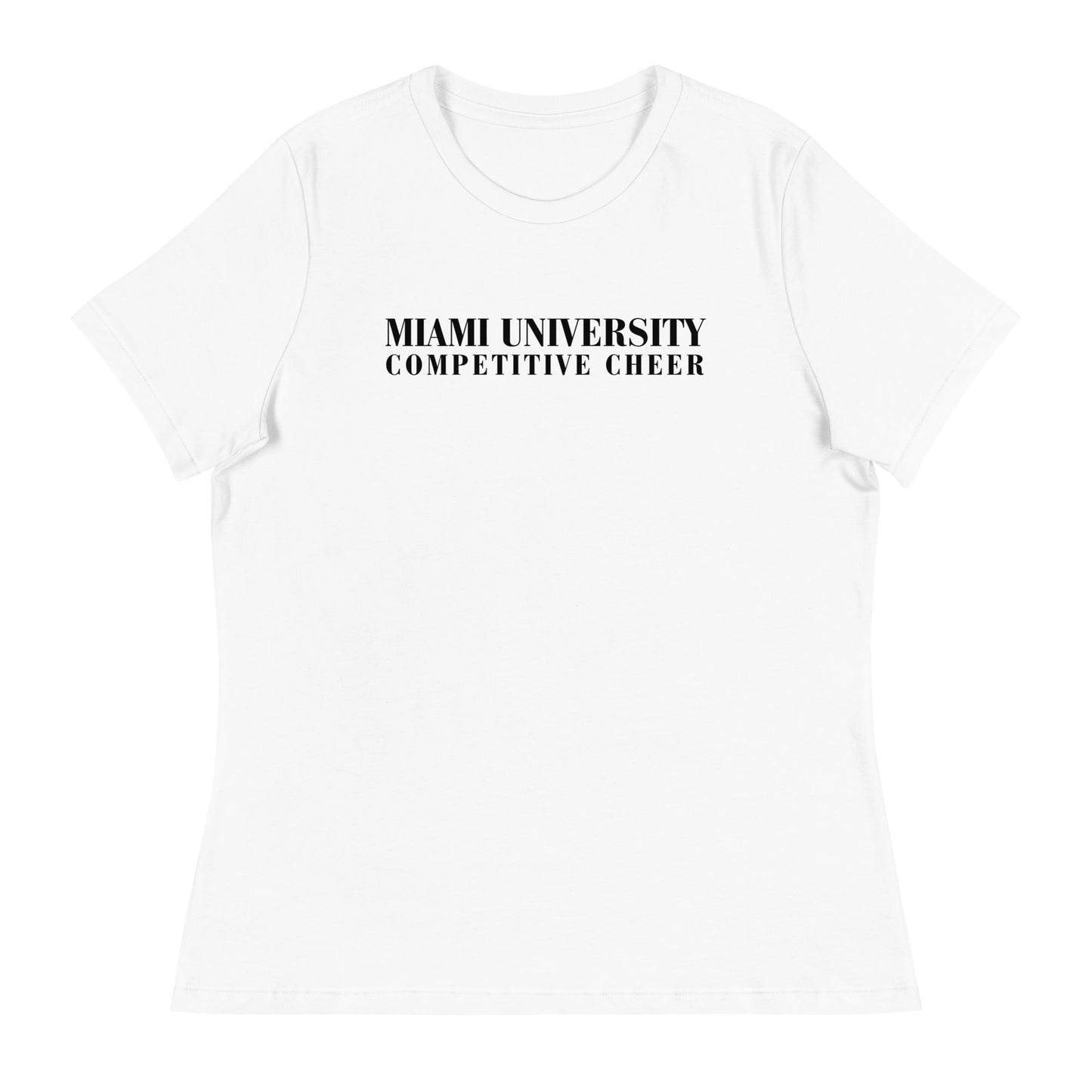 Performance | Women's Relaxed T Shirt | Miami University Competitive Cheer Team | Alt Logo