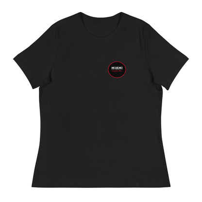 Performance | Women's Relaxed T Shirt | Miami University Competitive Cheer Team | Badge Logo