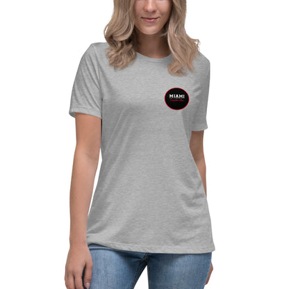 Performance | Women's Relaxed T Shirt | Miami University Competitive Cheer Team | Badge Logo