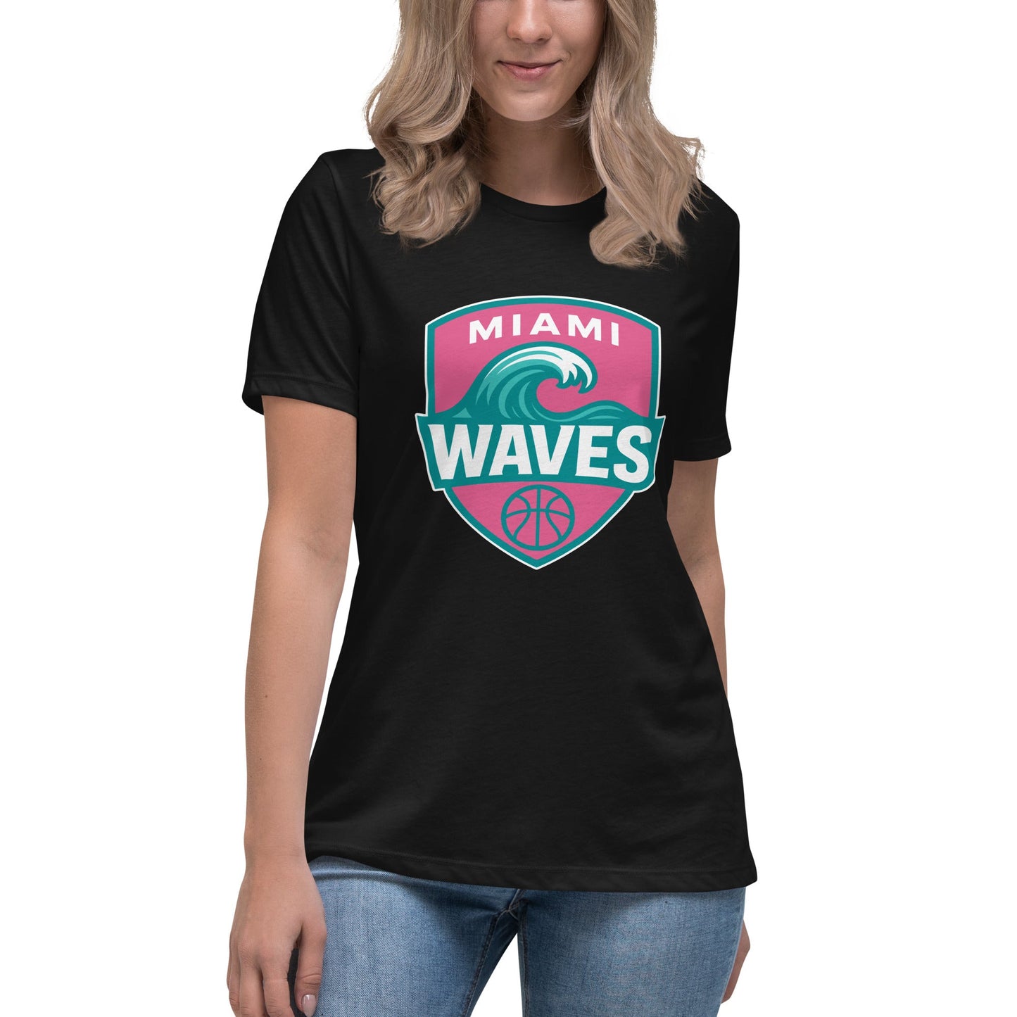 Performance | Women's Relaxed T Shirt | Miami Waves | Shield Logo