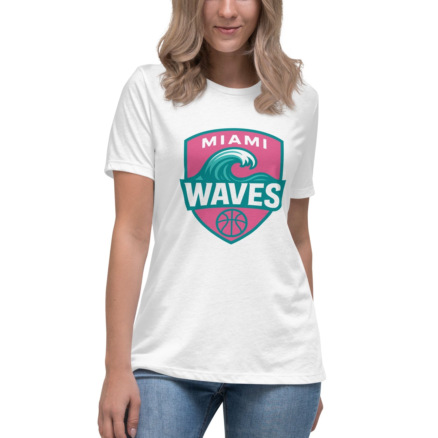 Performance | Women's Relaxed T Shirt | Miami Waves | Shield Logo