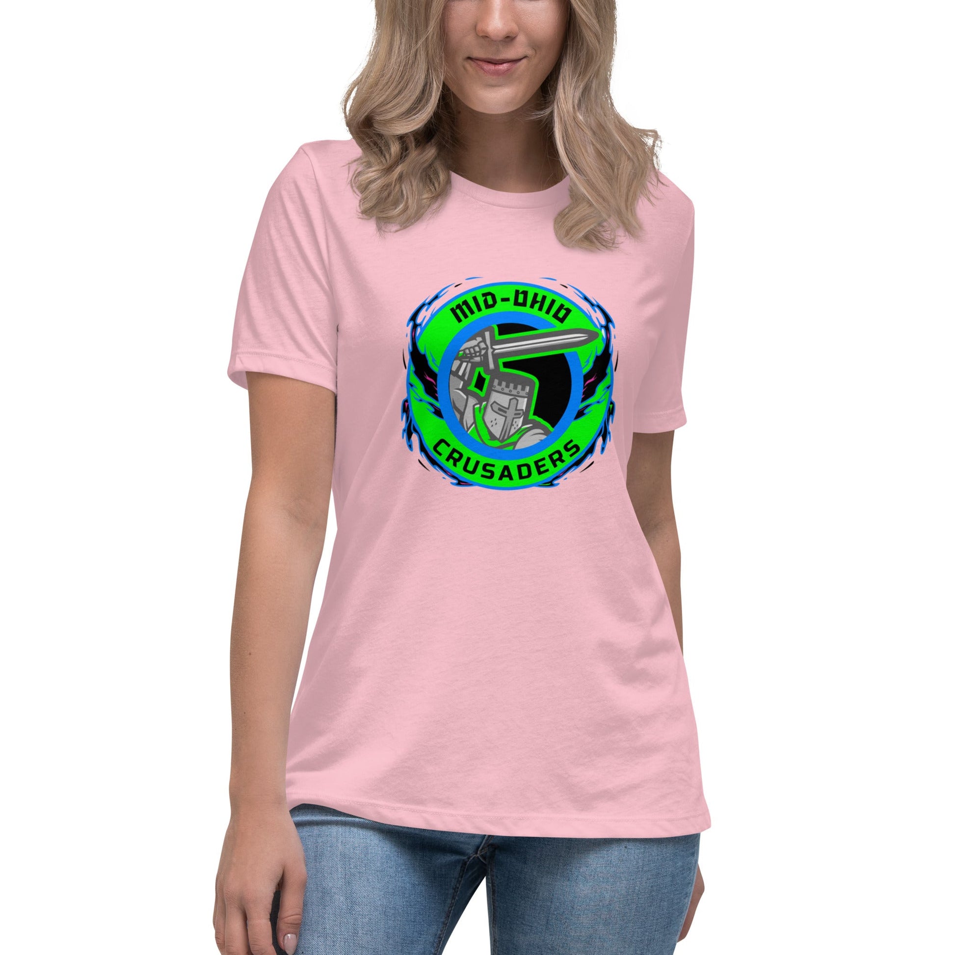 Performance | Women's Relaxed T Shirt | Mid Ohio Crusaders | Badge Logo