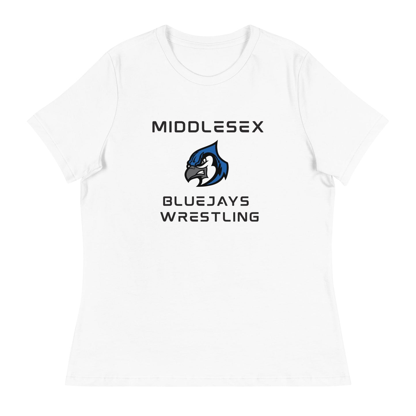 Performance | Women's Relaxed T Shirt | Middlesex Bluejays Wrestling | Bluejays Logo