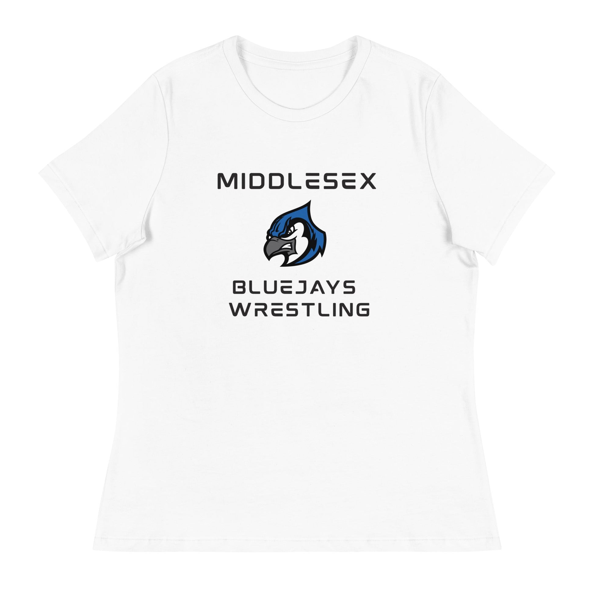 Performance | Women's Relaxed T Shirt | Middlesex Bluejays Wrestling | Bluejays Logo