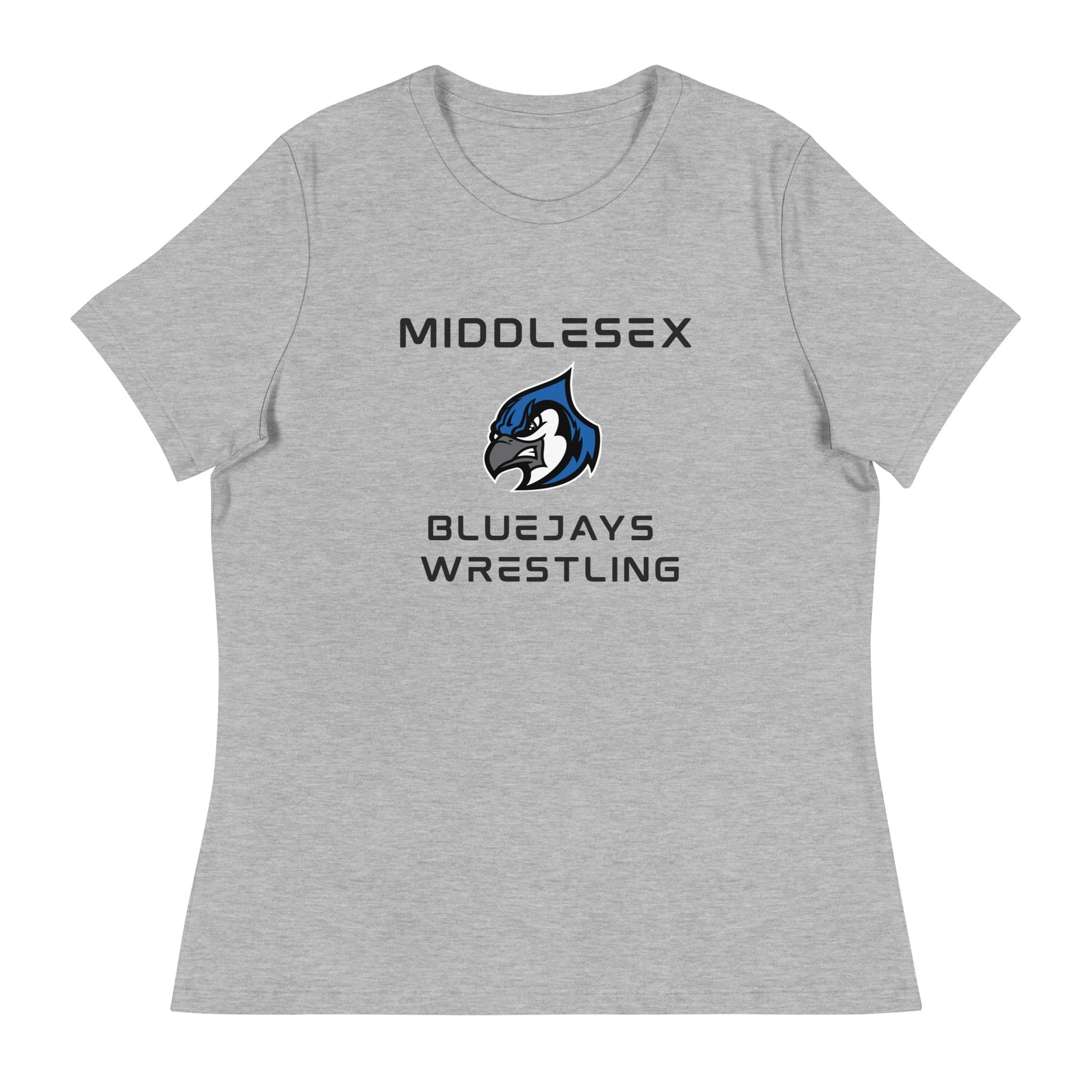 Performance | Women's Relaxed T Shirt | Middlesex Bluejays Wrestling | Bluejays Logo
