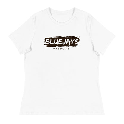 Performance | Women's Relaxed T Shirt | Middlesex Bluejays Wrestling | Script Logo