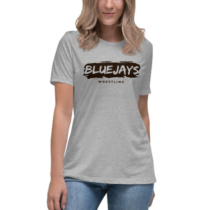Performance | Women's Relaxed T Shirt | Middlesex Bluejays Wrestling | Script Logo