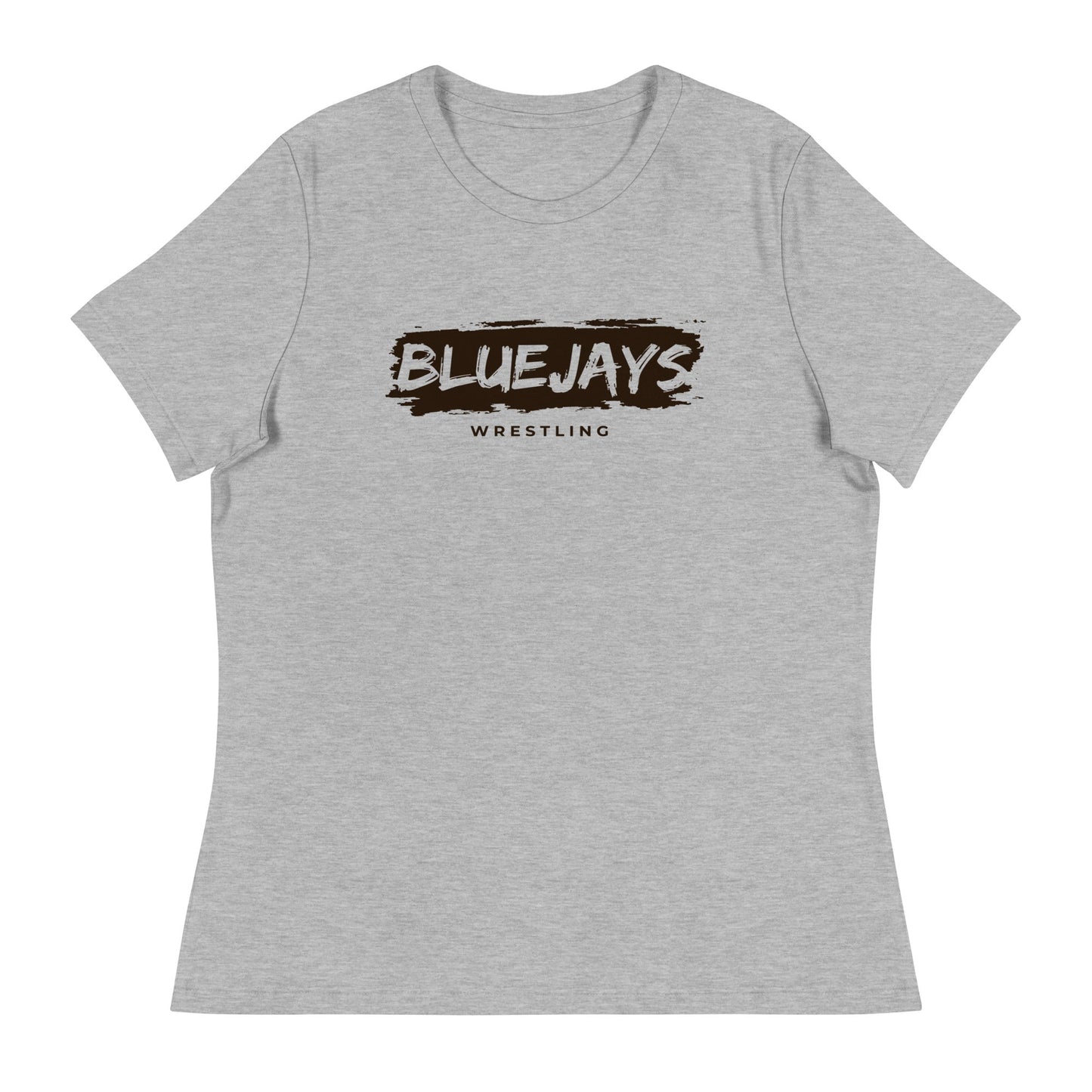 Performance | Women's Relaxed T Shirt | Middlesex Bluejays Wrestling | Script Logo