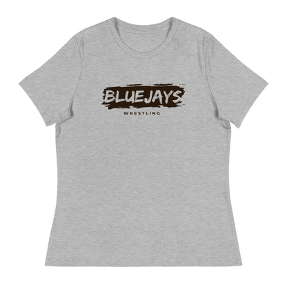 Performance | Women's Relaxed T Shirt | Middlesex Bluejays Wrestling | Script Logo