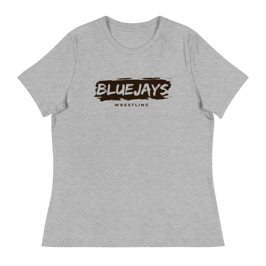 Performance | Women's Relaxed T Shirt | Middlesex Bluejays Wrestling | Script Logo