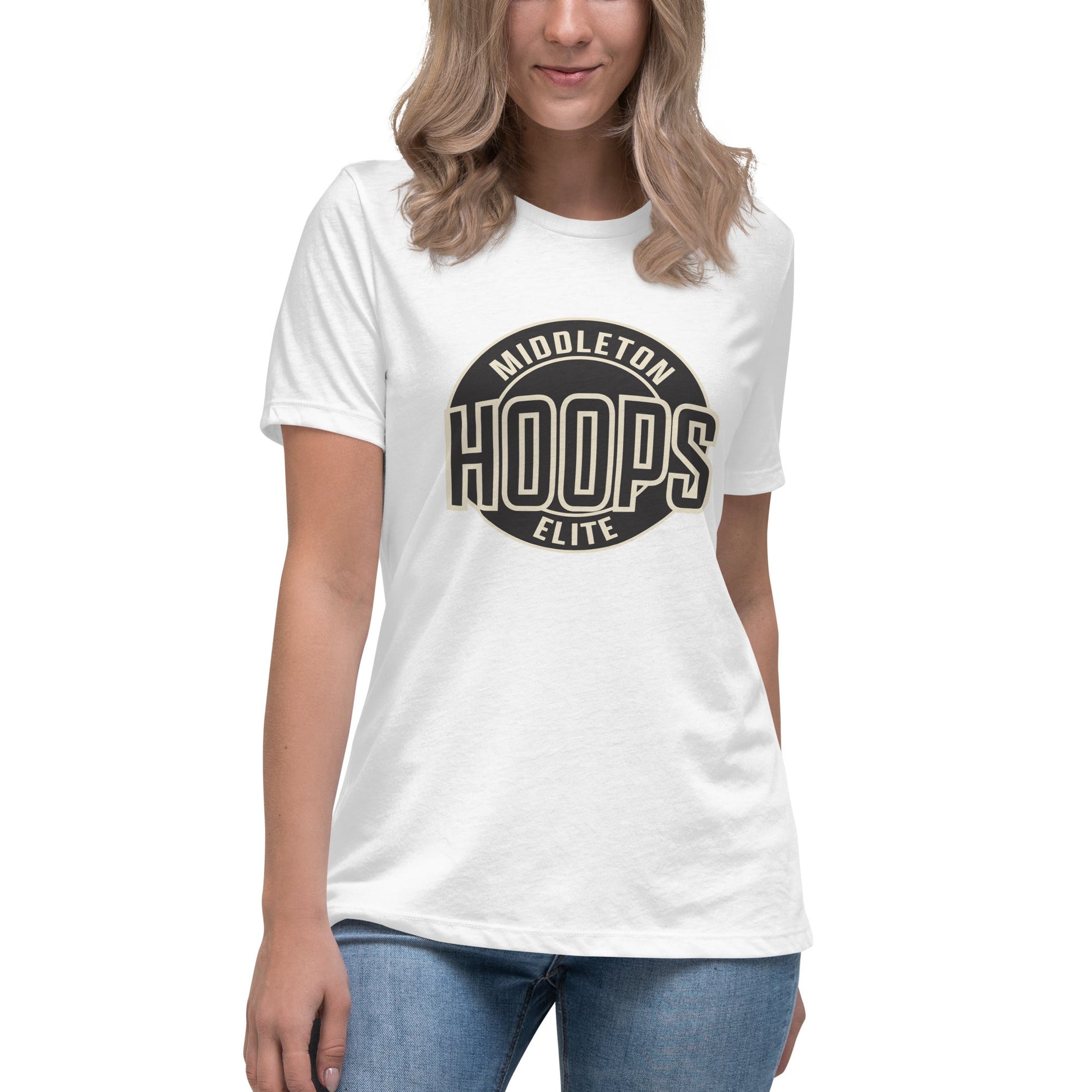 Performance | Women's Relaxed T Shirt | Middleton Hoops Elite | Hoops Logo Logo
