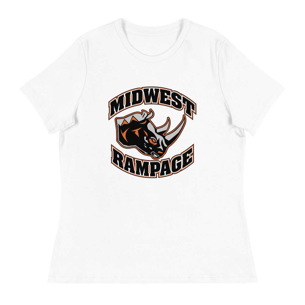 Performance | Women's Relaxed T Shirt | Midwest Rampage | Crest Logo
