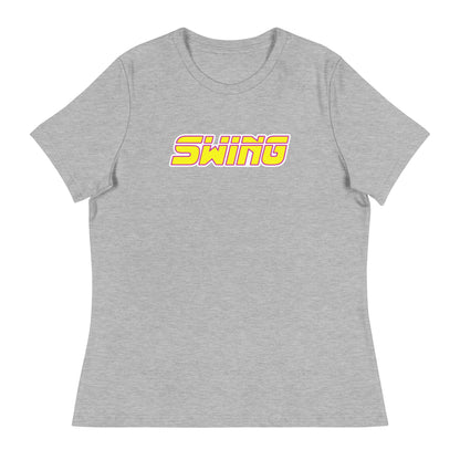 Performance | Women's Relaxed T Shirt | Midwest Swing Softball | Mark Logo