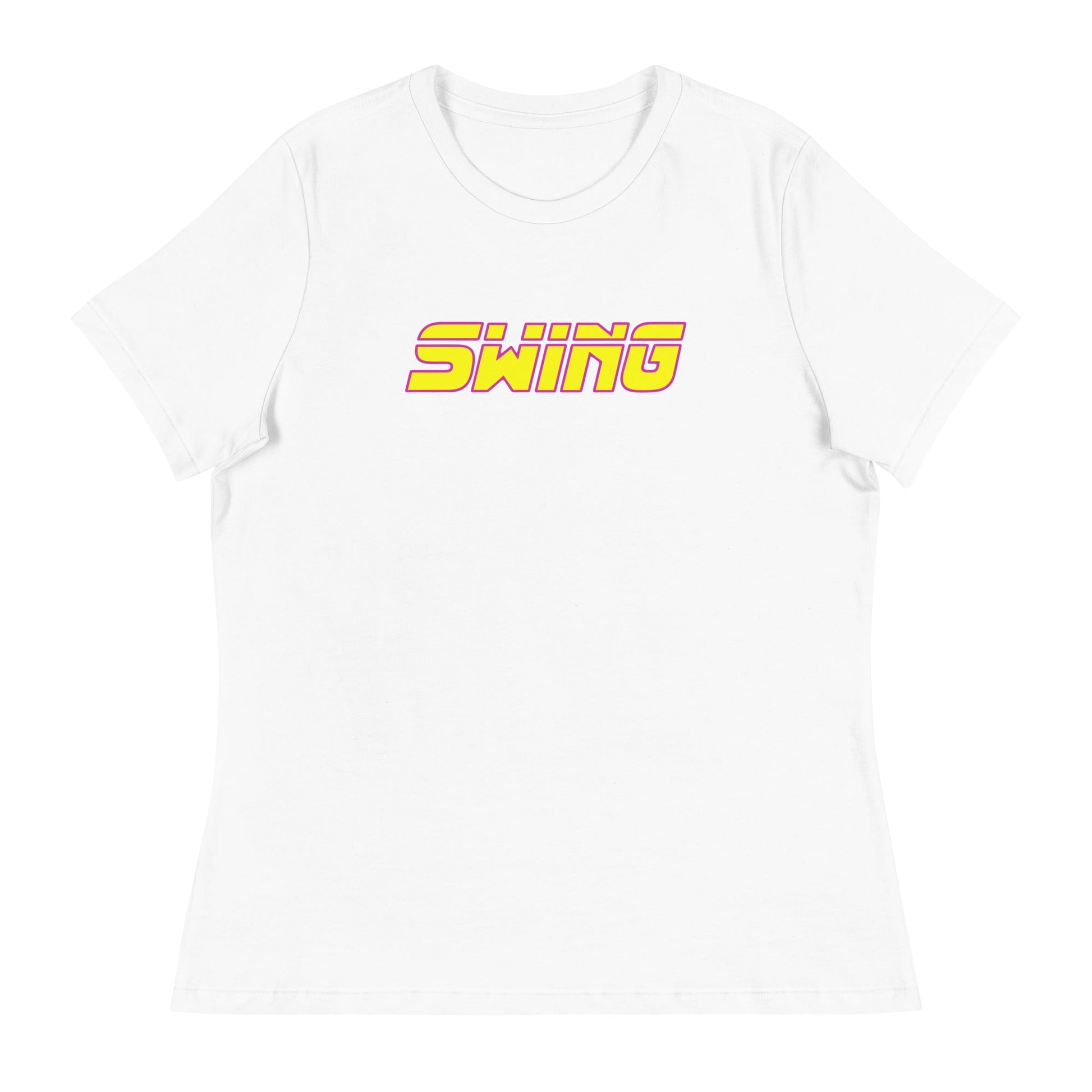 Performance | Women's Relaxed T Shirt | Midwest Swing Softball | Mark Logo