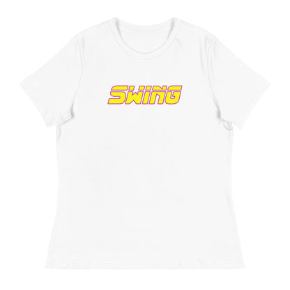 Performance | Women's Relaxed T Shirt | Midwest Swing Softball | Mark Logo