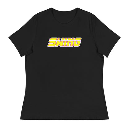 Performance | Women's Relaxed T Shirt | Midwest Swing Softball | Mark Logo