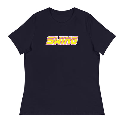 Performance | Women's Relaxed T Shirt | Midwest Swing Softball | Mark Logo