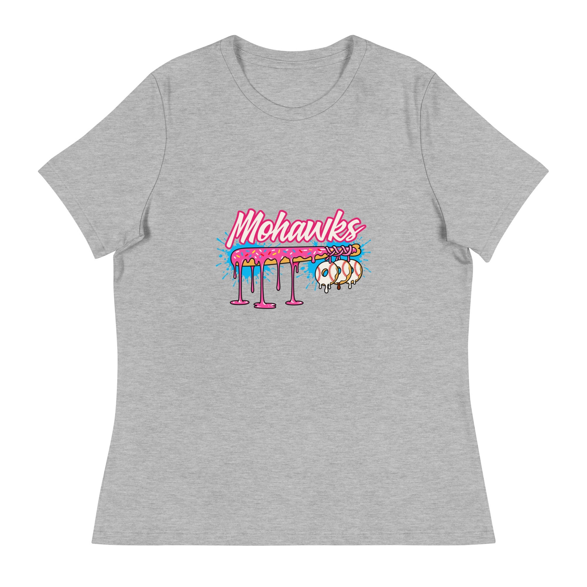 Performance | Women's Relaxed T Shirt | Mohawks | Pink Batters Logo