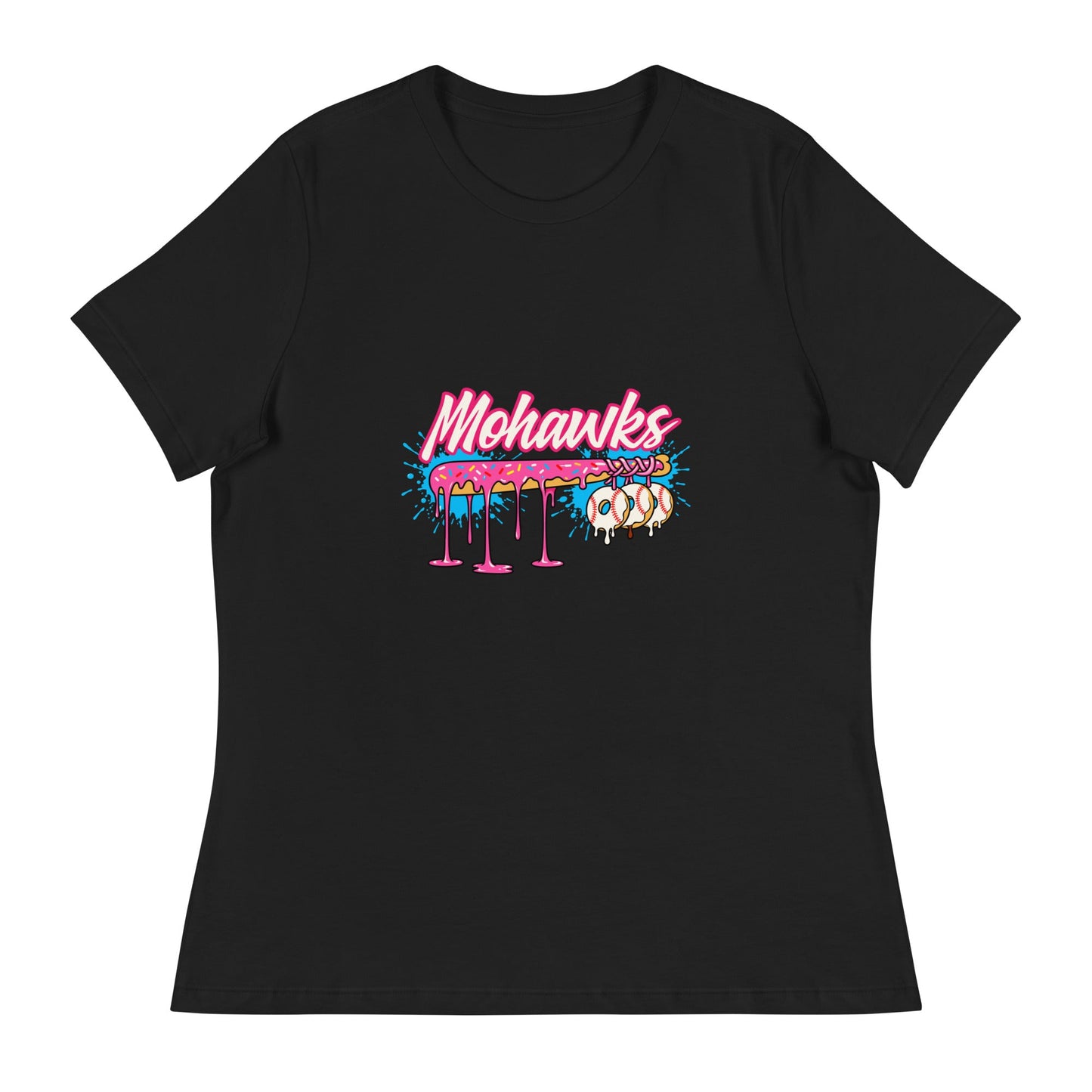 Performance | Women's Relaxed T Shirt | Mohawks | Pink Batters Logo