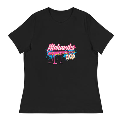 Performance | Women's Relaxed T Shirt | Mohawks | Pink Batters Logo