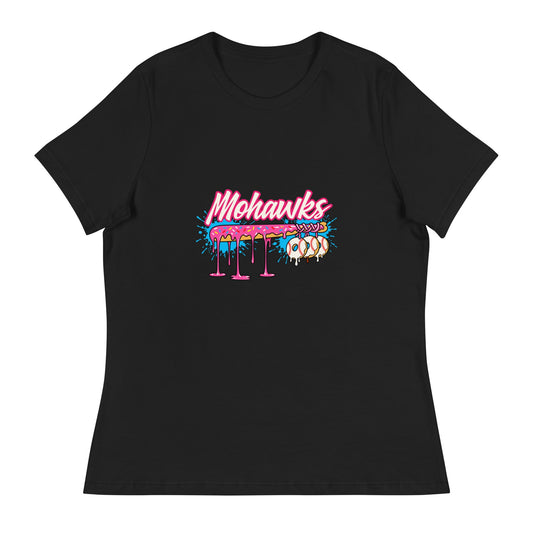Performance | Women's Relaxed T Shirt | Mohawks | Pink Batters Logo