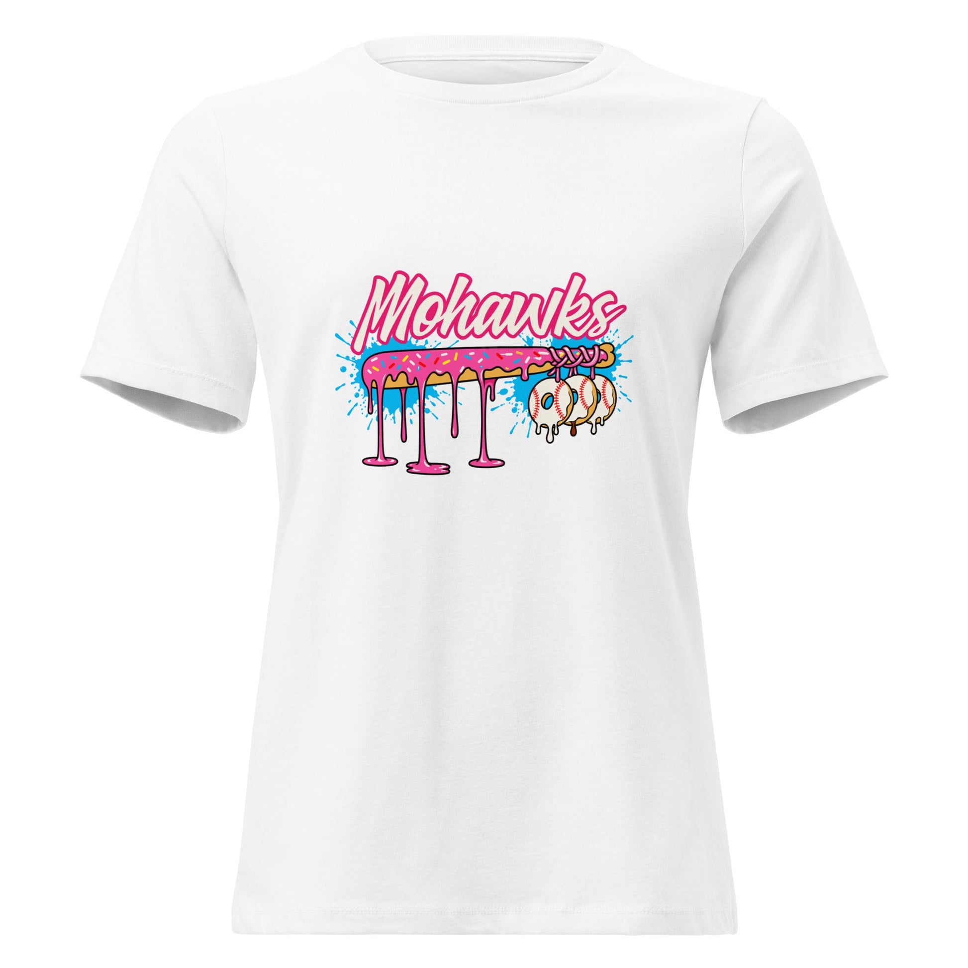 Performance | Women's Relaxed T Shirt | Mohawks | Pink Batters Logo
