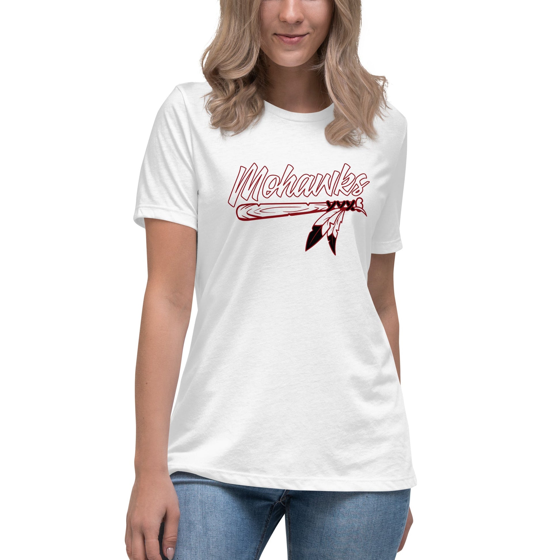 Performance | Women's Relaxed T Shirt | Mohawks | Victory Feather Logo